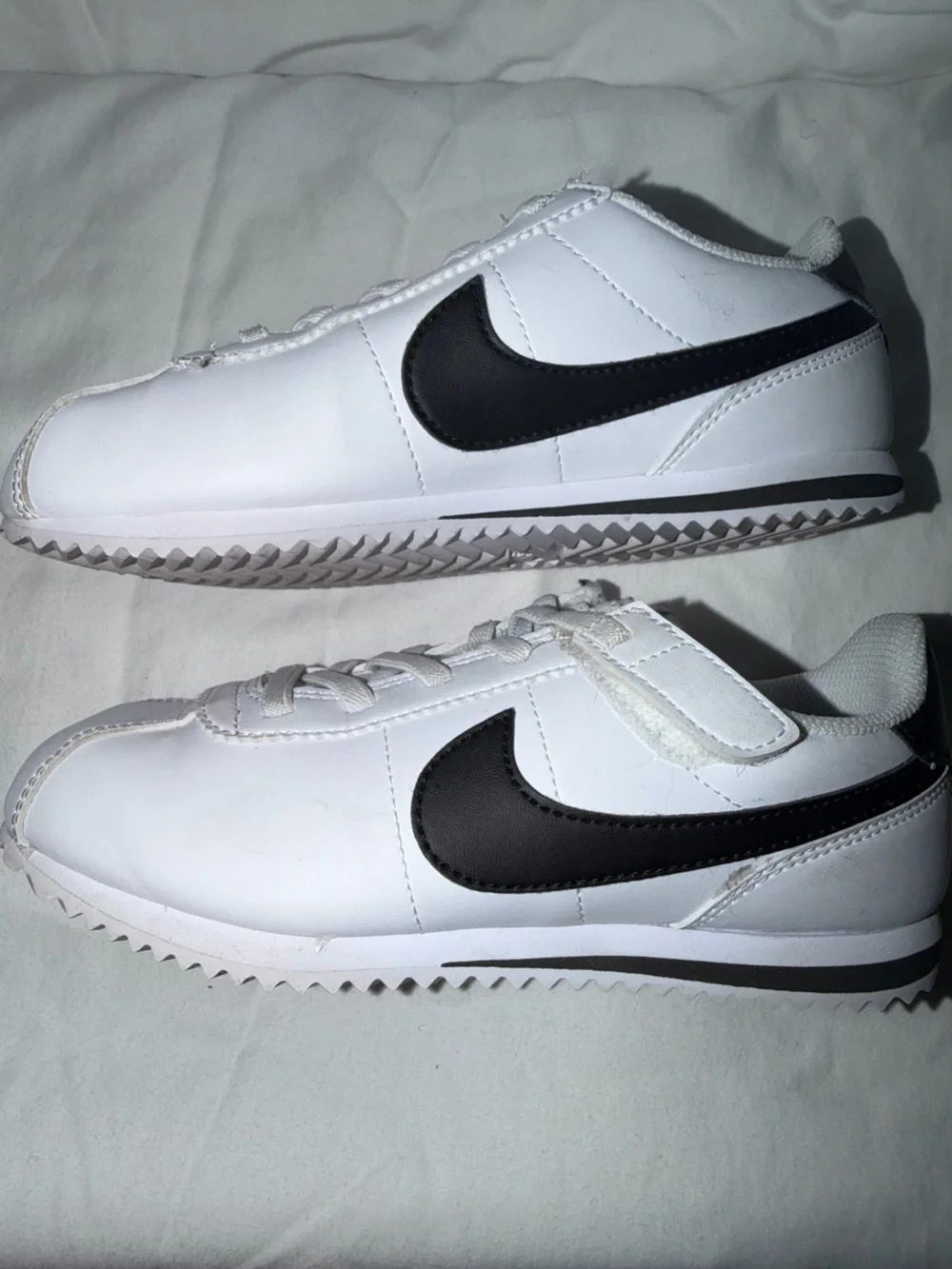 Kids Nike Cortez White Sneakers with Black Swoosh - Classic Casual Trainer